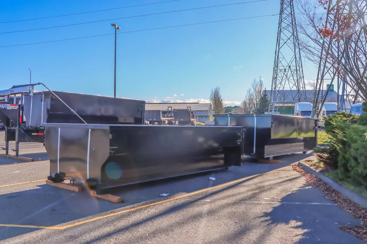 Roll-off dumpster ready for waste disposal at job site for Roofing Dumpster Rental in Citrus